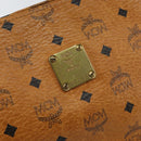 MCM Logogram Vicetos Clutch Bag PVC Leather Brown Gold Auth 151865-12