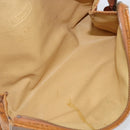 MCM Logogram Vicetos Clutch Bag PVC Leather Brown Gold Auth 151865-10