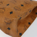 MCM Logogram Vicetos Clutch Bag PVC Leather Brown Gold Auth 151865-7