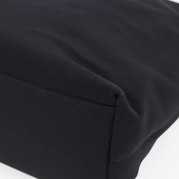 Salvatore Ferragamo Chain Shoulder Bag Canvas Black Silver Auth 151869