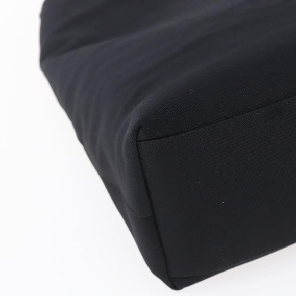 Salvatore Ferragamo Chain Shoulder Bag Canvas Black Silver Auth 151869