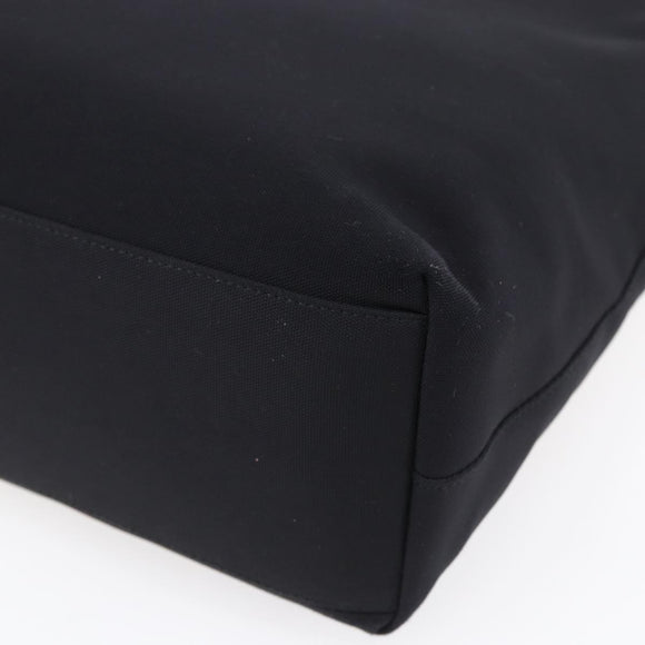 Salvatore Ferragamo Chain Shoulder Bag Canvas Black Silver Auth 151869