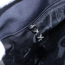 Salvatore Ferragamo Chain Shoulder Bag Canvas Black Silver Auth 151869-17