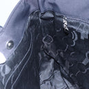 Salvatore Ferragamo Chain Shoulder Bag Canvas Black Silver Auth 151869-19