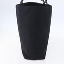 Salvatore Ferragamo Chain Shoulder Bag Canvas Black Silver Auth 151869-4