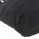 PRADA Tote Bag Nylon Black Silver Auth 151870-16