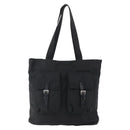 PRADA Tote Bag Nylon Black Silver Auth 151870-13
