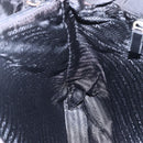 PRADA Tote Bag Nylon Black Silver Auth 151870-21