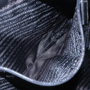 PRADA Tote Bag Nylon Black Silver Auth 151870-22