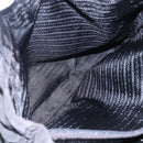 PRADA Tote Bag Nylon Black Silver Auth 151870-24