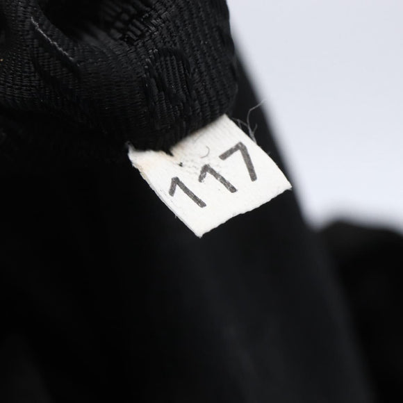 PRADA Tote Bag Nylon Black Silver Auth 151870