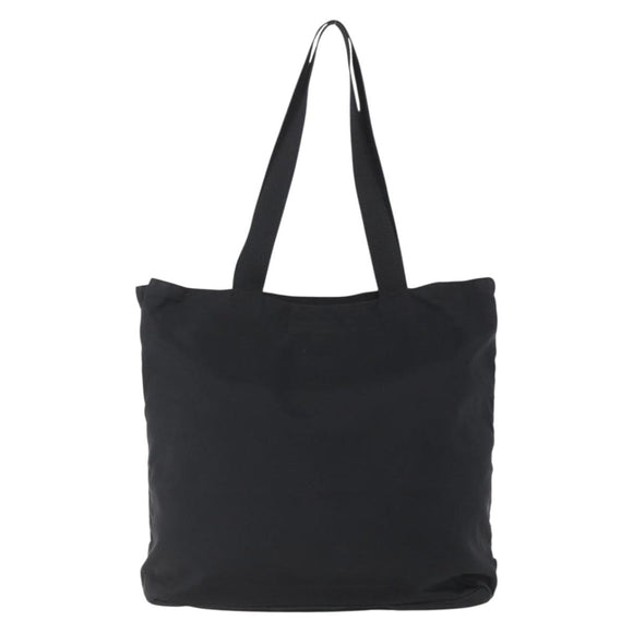 PRADA Tote Bag Nylon Black Silver Auth 151870