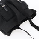 PRADA Tote Bag Nylon Black Silver Auth 151870-6