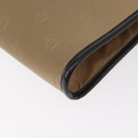 Christian Dior Shoulder Bag Nylon Beige Gold Auth 151871