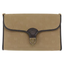 Christian Dior Shoulder Bag Nylon Beige Gold Auth 151871-13
