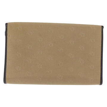 Christian Dior Shoulder Bag Nylon Beige Gold Auth 151871 - 0