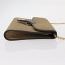Christian Dior Shoulder Bag Nylon Beige Gold Auth 151871-3