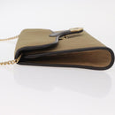 Christian Dior Shoulder Bag Nylon Beige Gold Auth 151871-4