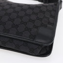 GUCCI GG Canvas Shoulder Bag Black Silver 001 4206 Auth 151872-9