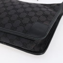 GUCCI GG Canvas Shoulder Bag Black Silver 001 4206 Auth 151872-15