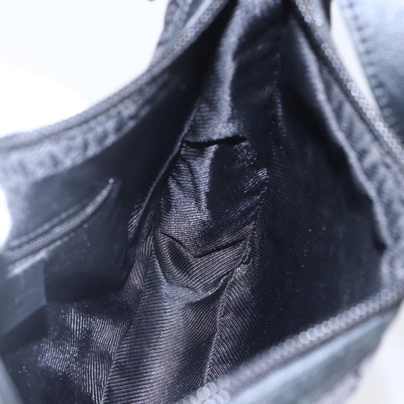 GUCCI GG Canvas Shoulder Bag Black Silver 001 4206 Auth 151872