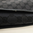 GUCCI GG Canvas Schoudertas Zwart Zilver 001 4206 Auth 151872-23