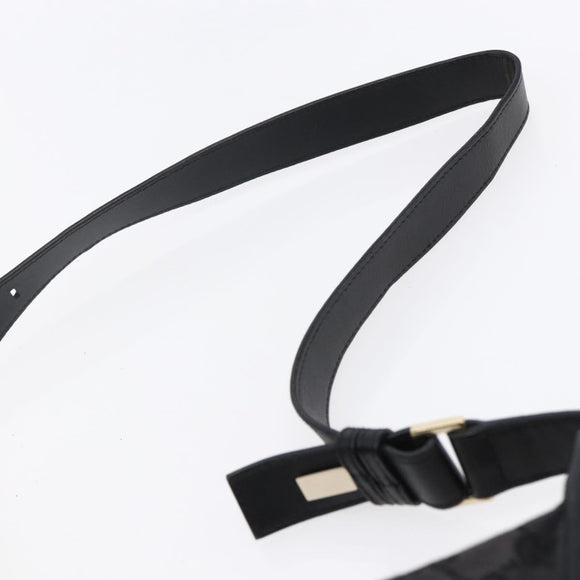 GUCCI GG Canvas Shoulder Bag Black Silver 001 4206 Auth 151872