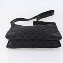 GUCCI GG Canvas Shoulder Bag Black Silver 001 4206 Auth 151872-5