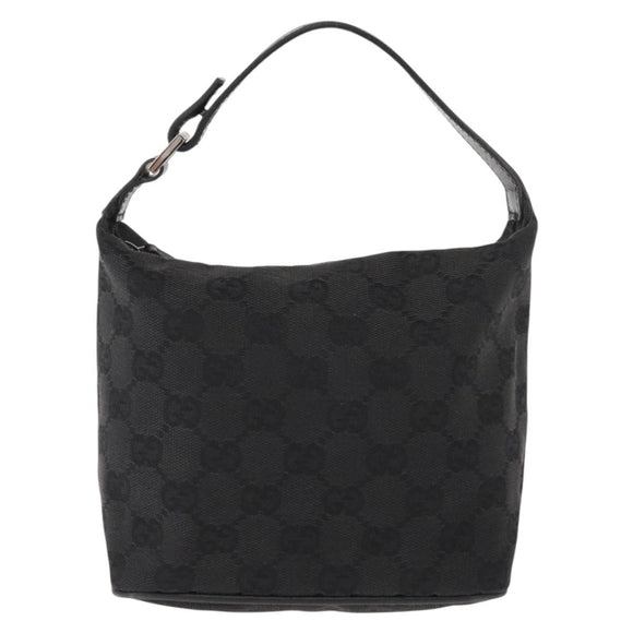 GUCCI GG Canvas Accessory Pouch Black 34080 Auth 151873