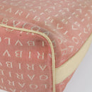 BVLGARI Logo Mania Shoulder Bag Canvas Pink Silver Auth 151875-15