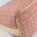 BVLGARI Logo Mania Shoulder Bag Canvas Pink Silver Auth 151875-16