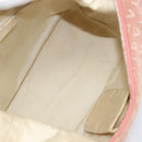 BVLGARI Logo Mania Shoulder Bag Canvas Pink Silver Auth 151875-11