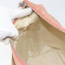 BVLGARI Logo Mania Shoulder Bag Canvas Pink Silver Auth 151875-18