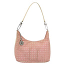 BVLGARI Logo Mania Shoulder Bag Canvas Pink Silver Auth 151875-13