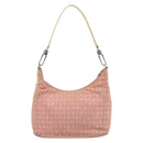 BVLGARI Logo Mania Shoulder Bag Canvas Pink Silver Auth 151875-2