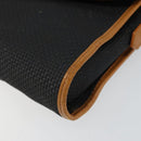 SAINT LAURENT Shoulder Bag Leather Gold Black Auth 151878-10