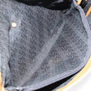 SAINT LAURENT Shoulder Bag Leather Gold Black Auth 151878-16