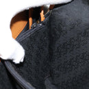 SAINT LAURENT Shoulder Bag Leather Gold Black Auth 151878-18