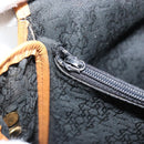 SAINT LAURENT Shoulder Bag Leather Gold Black Auth 151878-19