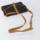 SAINT LAURENT Shoulder Bag Leather Gold Black Auth 151878-7