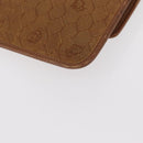 Christian Dior Honeycomb Canvas Chain Shoulder Bag Gold Brown Auth 151879-13