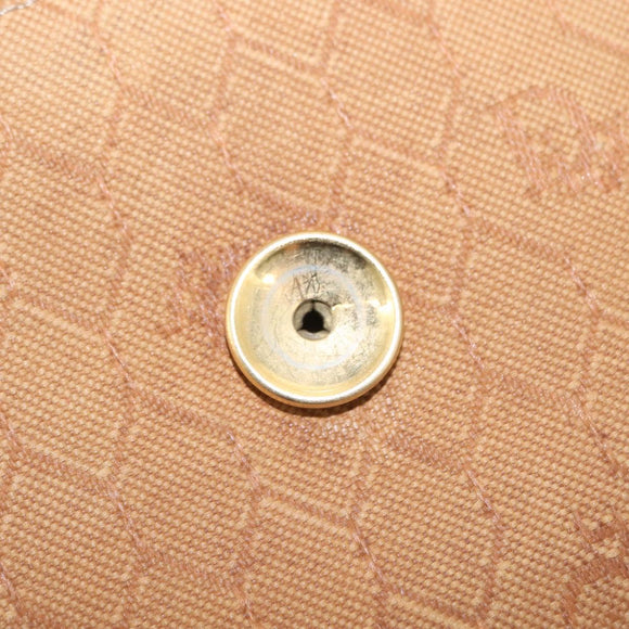 Christian Dior Honeycomb Canvas Chain Shoulder Bag Gold Brown Auth 151879