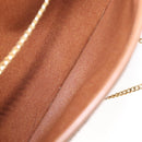 Christian Dior Honeycomb Canvas Chain Shoulder Bag Gold Brown Auth 151879-18