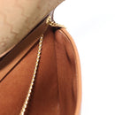 Christian Dior Honeycomb Canvas Chain Shoulder Bag Gold Brown Auth 151879-19