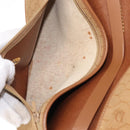 Christian Dior Honeycomb Canvas Chain Shoulder Bag Gold Brown Auth 151879-22