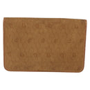 Christian Dior Honeycomb Canvas Chain Shoulder Bag Gold Brown Auth 151879-3