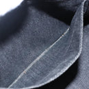 PRADA Canapa PM Hand Bag Denim 2way Black Gold Auth 151881-24