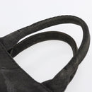 PRADA Canapa PM Hand Bag Denim 2way Black Gold Auth 151881-8