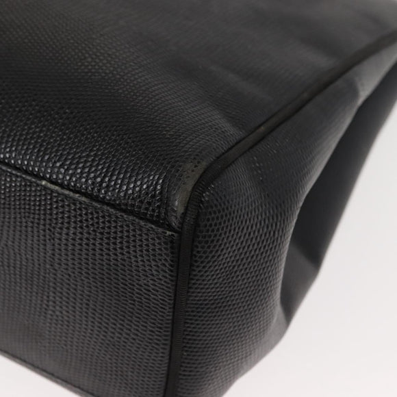 Salvatore Ferragamo Tote Bag Leather Black Gold Auth 151882