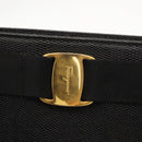 Salvatore Ferragamo Tote Bag Leather Black Gold Auth 151882-10